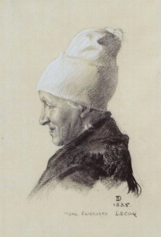 Elisabeth Lecoq di profilo, 1885 - dal Saint, Cloud, museo Avelines